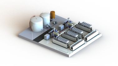 Central eléctrica de Genset, central eléctrica en contenedor 20MW 400V/11KV/23KV