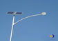 100 luces de calle solares del vatio LED con grado del ángulo de haz 0 - 90/poste blanco
