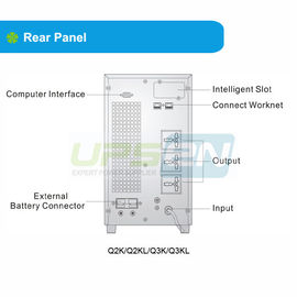 La conversión doble en línea verdadera en línea de alta frecuencia la monofásico 2KVA UPS sube