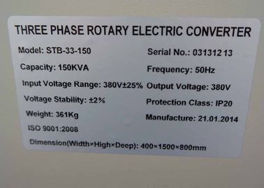 150 KVA regulador de voltaje automático lleno mecánico de 3 fases para el sistema del analizador/MRI del CT
