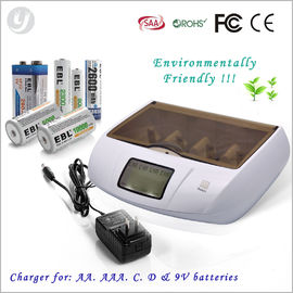 Cargador del acumulador alcalino del universal 110v DC/regenerador recargables azules de la batería