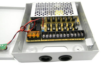 Fuente de alimentación de la cámara CCTV de 9 canales, caja de la fuente de alimentación del CCTV de 12V 5Amps