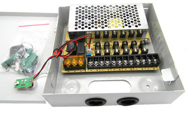 Fuente de alimentación de la cámara CCTV de 9 canales, caja de la fuente de alimentación del CCTV de 12V 5Amps